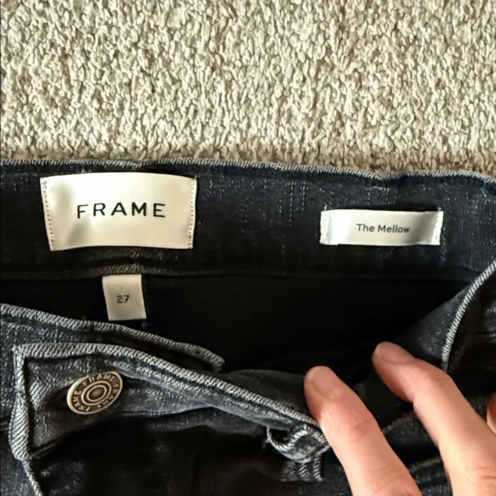 Frame Denim The Mellow straight wide leg jeans Starship - Picture 4 of 7